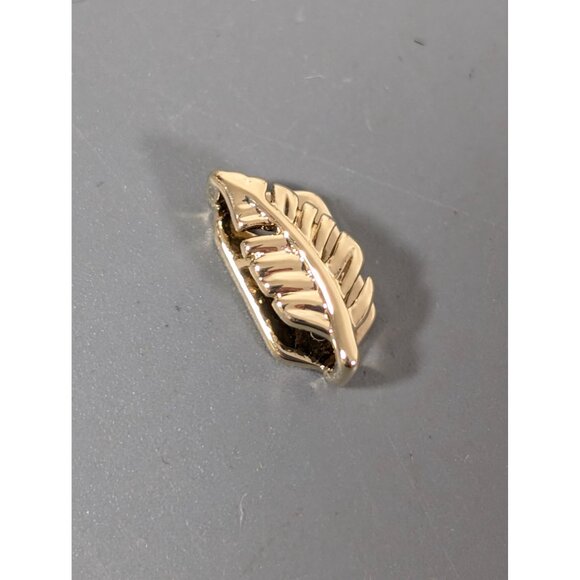 Keep Collective Leaf Feather Gold Tone Slide Charm NEW - Picture 1 of 5